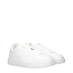 Burberry White Leather Low Top Sneakers