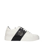 Philipp Plein White Leather Sneakers
