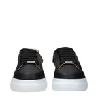 Philipp Plein Black Leather Chunky Sneakers