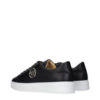 Philipp Plein Black Leather Low Top Sneakers