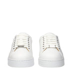 Philipp Plein White Leather Low Top Sneakers