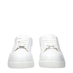 Philipp Plein White Leather Low Top Sneakers