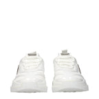 Philipp Plein White Fabric Chunky Sneakers