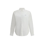 Prada White Fleece Wool Dress Shirt