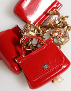 Dolce & Gabbana Gold Bronze Bag Embellished Crystals Accessory  Bracelet