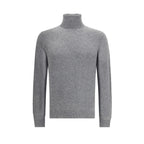 Aragona Cashmere Gray Merino Wool Turtleneck