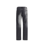 MM6 Black Cotton Straight-Leg Jeans