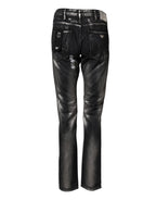Emporio Armani Black Washed Slim Fit Men Denim Cotton Jeans