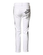 Dolce & Gabbana White Cotton Stretch Skinny Men Denim Jeans