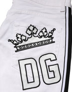 Dolce & Gabbana White Cotton Stretch Skinny Men Denim Jeans