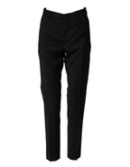 Dolce & Gabbana Black Wool Formal Dress Men Trouser Pants
