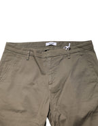 Dondup Beige Cotton Stretch Straight Chino Men Trouser Pants