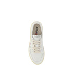 Autry White Calf Leather Bos Taurus Low Top Sneakers