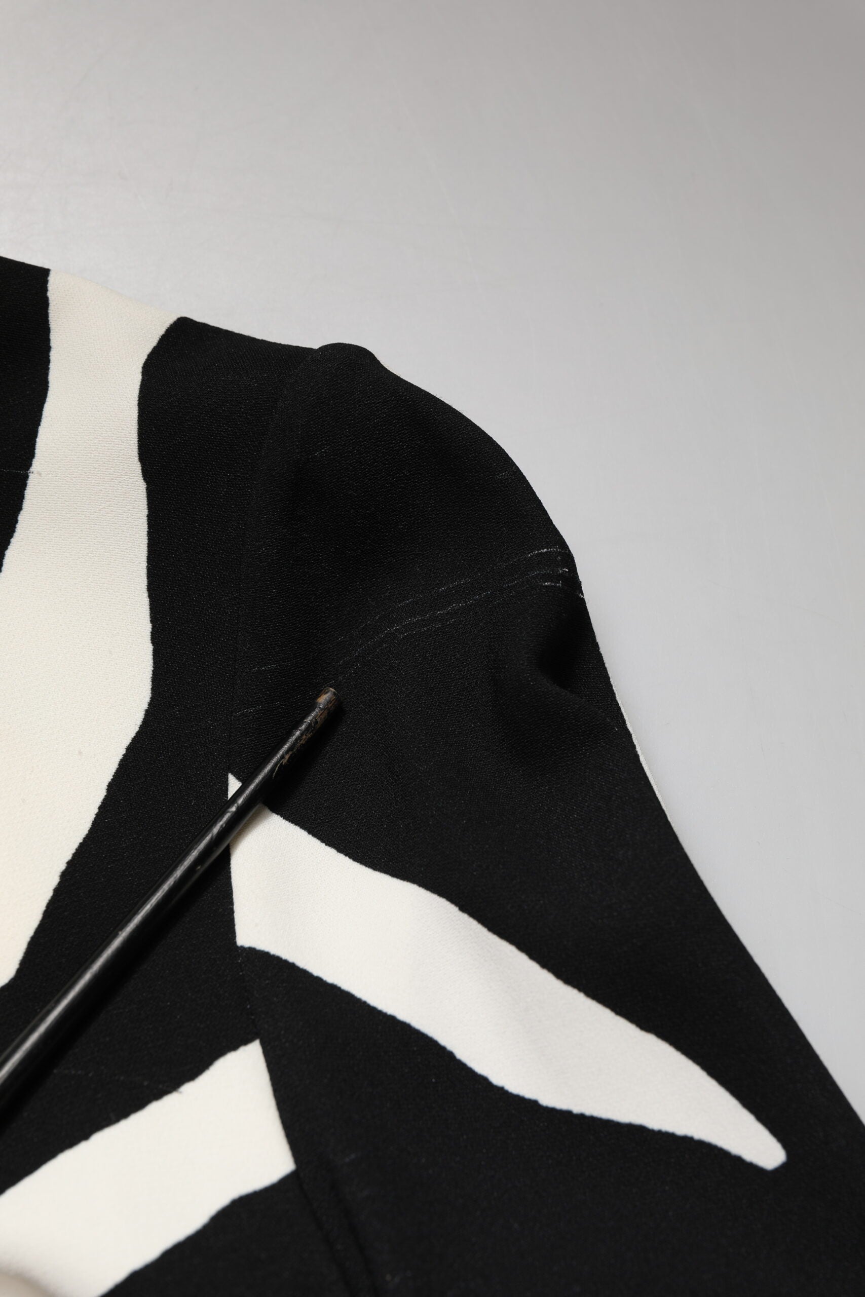 Dolce & Gabbana Black White Zebra Viscose Sheath Midi Dress