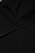 Dolce & Gabbana Black Wool Blend Straight High Waist Pants