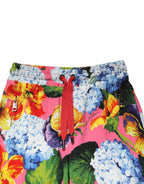 Dolce & Gabbana Multicolor Floral Mid Waist Jogger Pants
