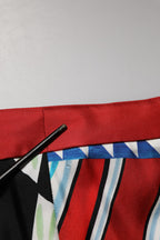 Dolce & Gabbana Multicolor Carretto Pattern Straight Pants