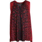 Dolce & Gabbana Red Leopard Print Sleeveless Men Tank T-shirt