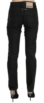 John Galliano Black Mid Waist Skinny Cotton Casual Denim Jeans
