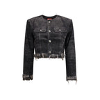 Diesel Gray Cotton Denim Jacket