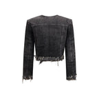 Diesel Gray Cotton Denim Jacket