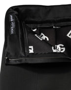Dolce & Gabbana Black Nylon Pencil Cut High Waist Mini Skirt