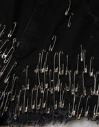Dolce & Gabbana Black Pins Cotton Denim Hot Pants Shorts