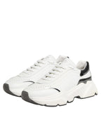 Dolce & Gabbana White Silver Daymaster Low Top Sneakers Shoes