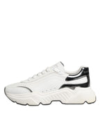 Dolce & Gabbana White Silver Daymaster Low Top Sneakers Shoes