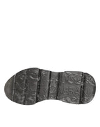 Dolce & Gabbana White Silver Daymaster Low Top Sneakers Shoes