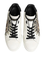 Dolce & Gabbana White Black Crown Low Top Sneakers Men  Shoes