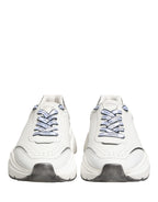 Dolce & Gabbana White Silver Daymaster Low Top Sneakers Shoes