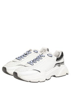 Dolce & Gabbana White Silver Daymaster Low Top Sneakers Shoes