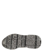 Dolce & Gabbana White Silver Daymaster Low Top Sneakers Shoes