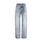 Diesel Blue Cotton Straight-Leg Jeans