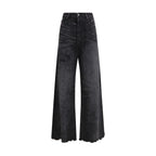 Diesel Black Cotton Relaxed Fit Jeans