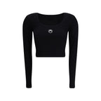 Marine Serre Black Cotton Top