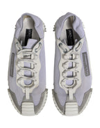 Dolce & Gabbana White Lace Up Low Top NS1 Sneakers Men Shoes