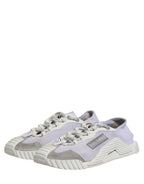 Dolce & Gabbana White Lace Up Low Top NS1 Sneakers Men Shoes