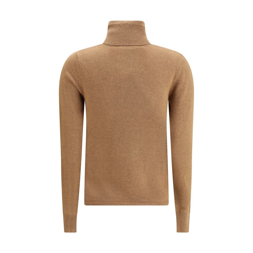 Max Mara Brown Wool Turtleneck