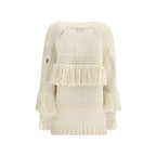 Moncler Grenoble Cream Polyamide Cardigan