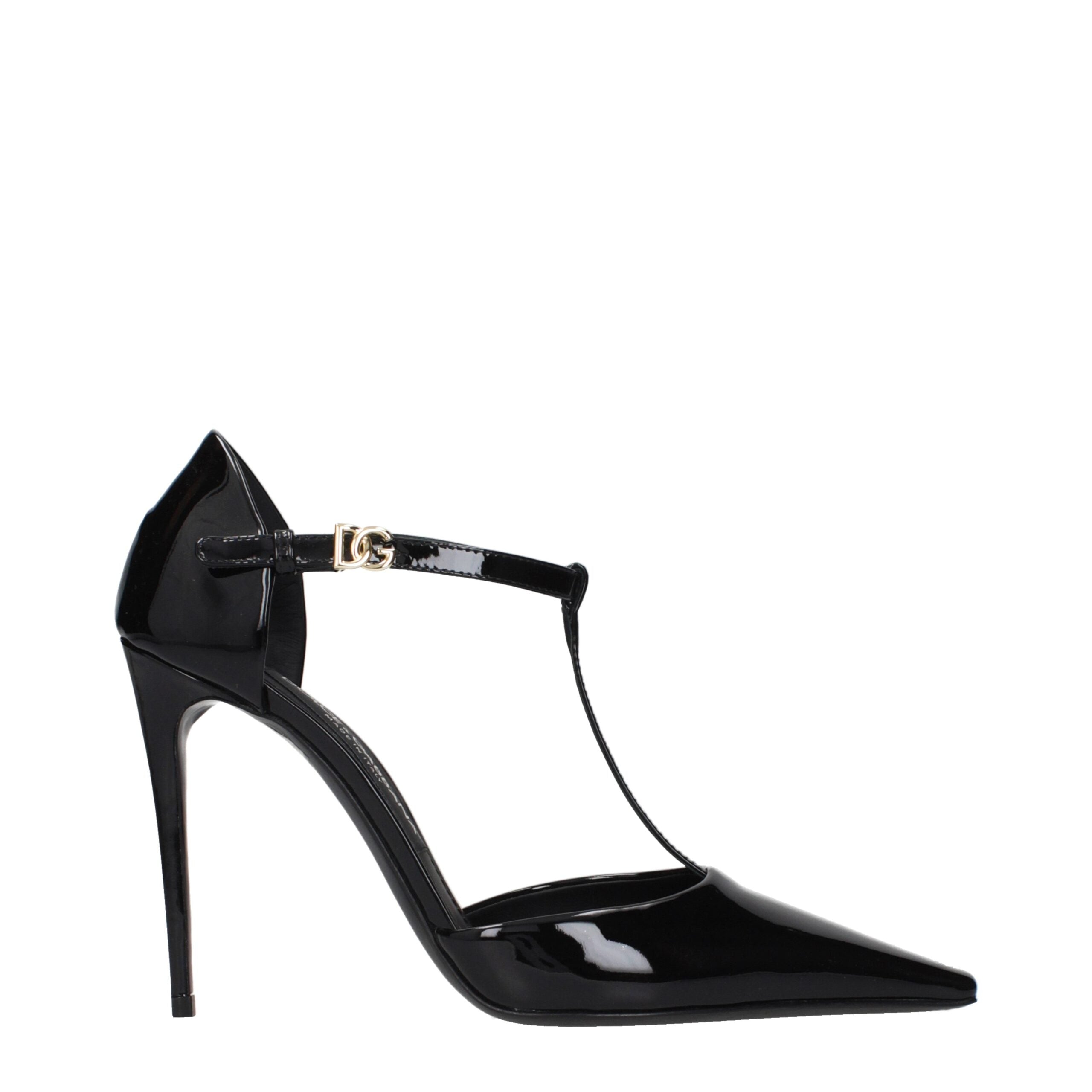 Dolce & Gabbana Black Leather High Heel Pumps