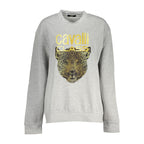 Cavalli Class Gray Cotton Sweatshirt