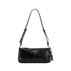 Prada Black Calf Leather Bos Taurus Shoulder Bag