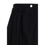 Max Mara Black Fleece Wool Casual Pants