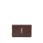 Saint Laurent Bordeaux Calf Leather Bos Taurus Wallet