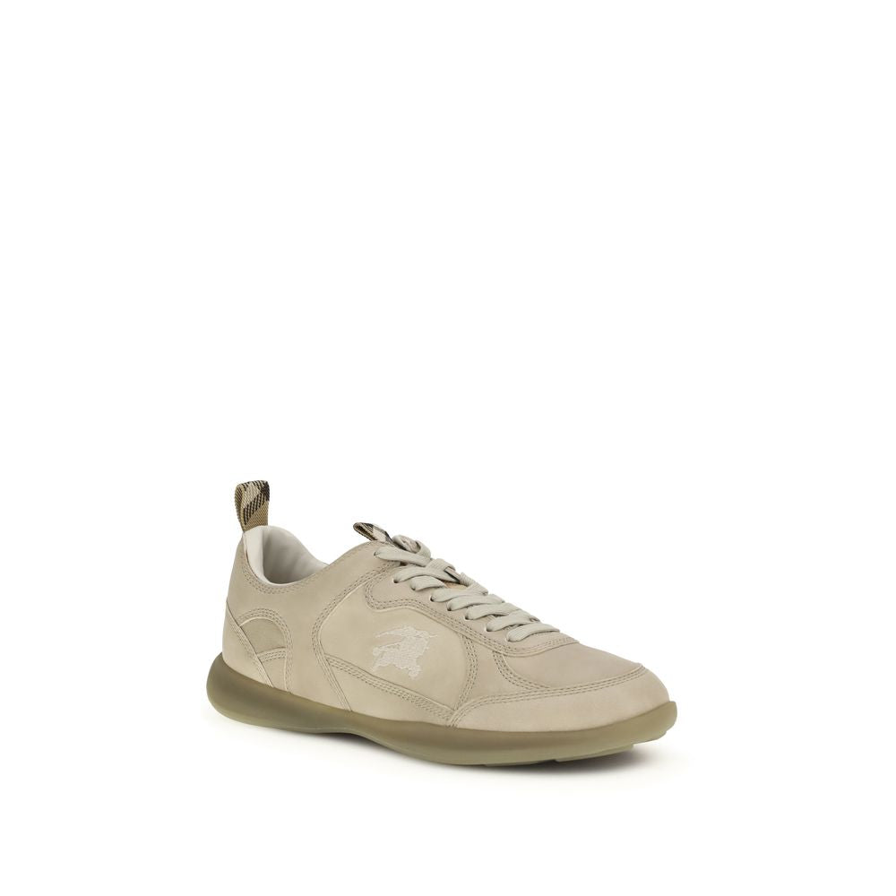 Burberry Beige Calf Leather Bos Taurus Athletic Sneakers