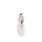 Burberry White Calf Leather Bos Taurus Athletic Sneakers