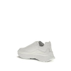 Alexander McQueen White Calf Leather Bos Taurus Chunky Sneakers