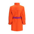 Saint Laurent Orange Silk Coat